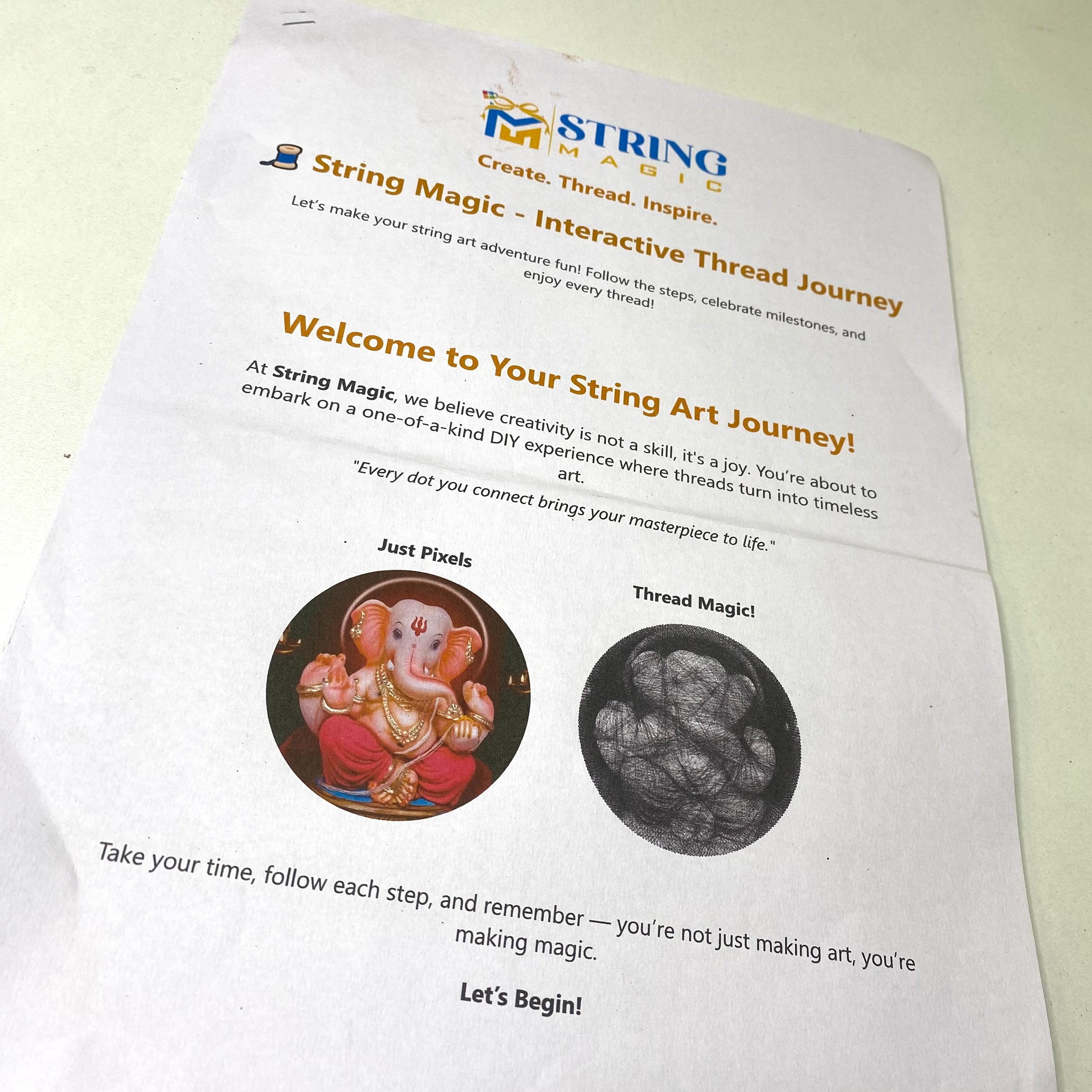 String Magic Portrait DIY Kit (24in dia)